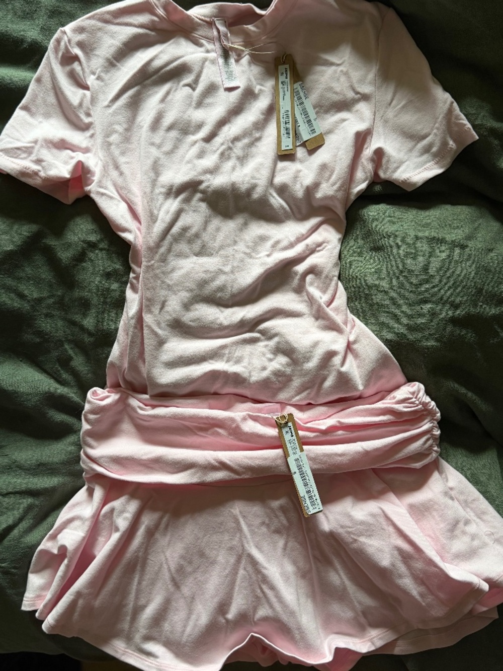 Skims set foldover mini skort & cotton jersey t-shirt